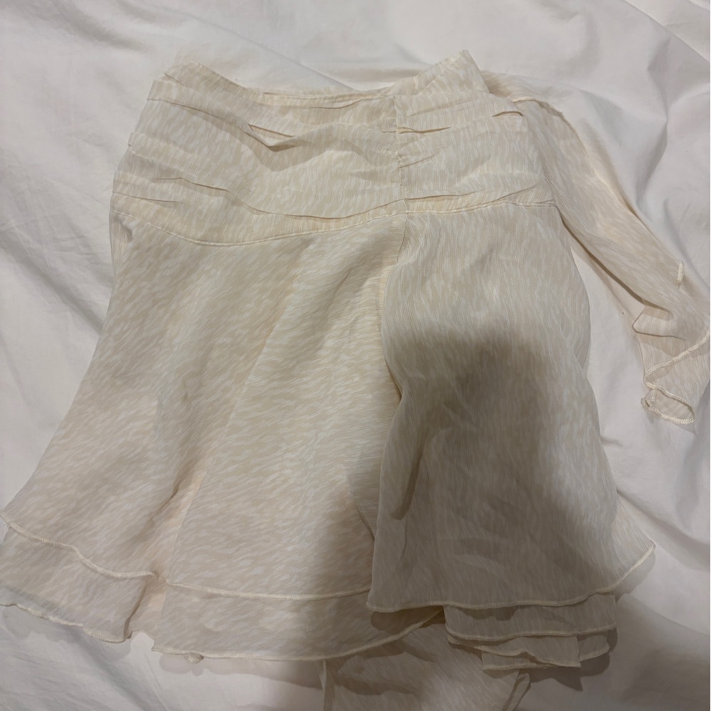 Aerie Cream Wrap Skirt